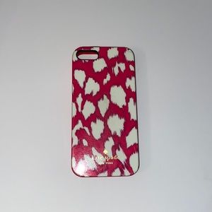 Kate Spade coral and white iPhone 5 case